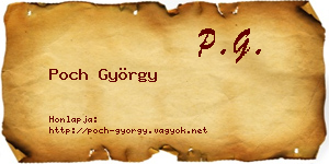 Poch György névjegykártya