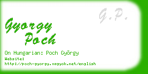gyorgy poch business card